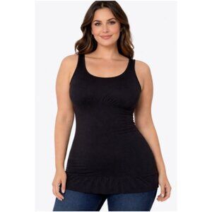 Shape by Studio Womens Shaping Tank Camisole Black Size 1X